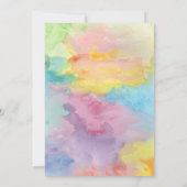 Wasserfarbene Abstrakte Whimsical-Funke Hochzeit Einladung (Rückseite)