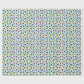 Wasserfarbene alte Hüte: blauer Hintergrund. Geschenkpapier (Flach)