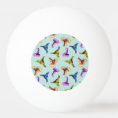 Wasserfarbene alte Hüte: blauer Hintergrund. Tischtennisball (Rückseite)