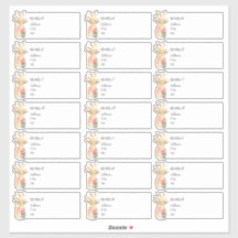 Wasserfarbene Ananas Gastadressen Labels