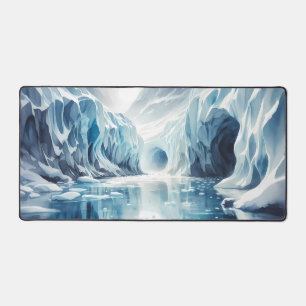Wasserfarbene Atemberaubende Eishöhlen Schreibtischunterlage