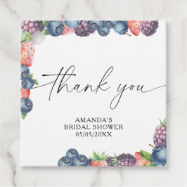 Wasserfarbene Beeren - Süßbeerentext Geschenkanhänger