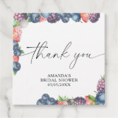 Wasserfarbene Beeren - Süßbeerentext Geschenkanhänger (Vorderseite)