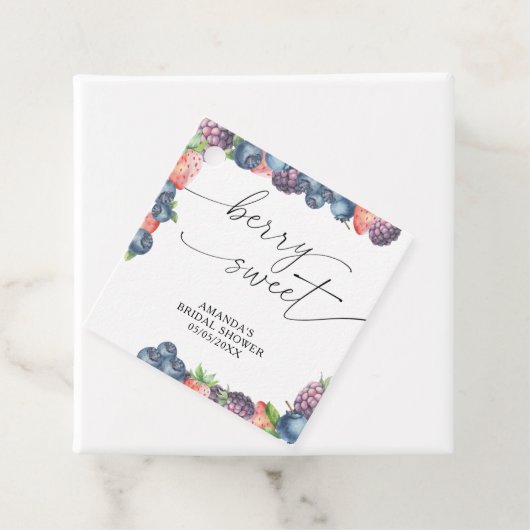 Wasserfarbene Beeren - Süßbeerentext Geschenkanhänger (Beispiel)