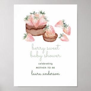 Wasserfarbene Berry Sweet Schokoladen-Torte Baby S Poster