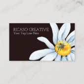 Wasserfarbene Biene auf Blume Custom Personalisier Visitenkarte (Vorderseite)