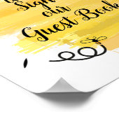 Wasserfarbene Biene Bitte unterzeichnen Sie unser Poster (Ecke)