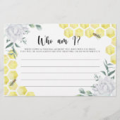 Wasserfarbene Biene Blüte Wer bin ich Brautparty S Briefpapier (Vorderseite)