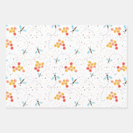 Wasserfarbene Biene  Geschenkpapier Set