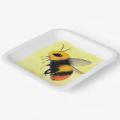 Wasserfarbene Biene Pappteller (Gewinkelt)