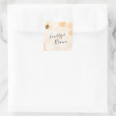 Wasserfarbene Biene Quadratischer Aufkleber (Tasche)