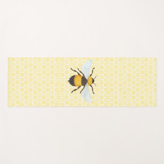 Wasserfarbene Bienen und Honeycomb Yogamatte (Vorderseite (Horizontal))