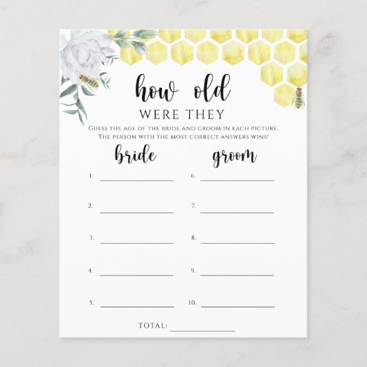 Wasserfarbene Bienenflora Wie alt waren sie bei ei (Vorderseite)