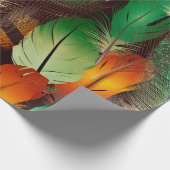 Wasserfarbene Bird Feathers Art Geschenkpapier (Ecke)