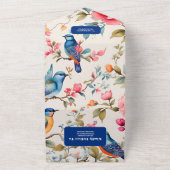 Wasserfarbene Birds Peony Chinoiserie Garten Hochz All In One Einladung (Außenbereich)