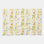 Wasserfarbene Birne Frische Frucht Muster Geschirrtuch (Horizontal)