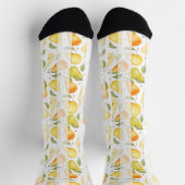Wasserfarbene Birne Frische Frucht Muster Socken (Oben)