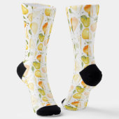 Wasserfarbene Birne Frische Frucht Muster Socken (Gewinkelt)