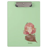 Wasserfarbene Blätter & Baummädchen Klemmbrett