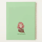 Wasserfarbene Blätter & Baummädchen Planer (Rückseite)