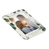 Wasserfarbene Blätter Botanisches Elfenbein Save t Magnet (Rechte Seite)