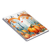 Wasserfarbene Blätter des Waldpumpenwaldes Notizblock (Rechte Seite)