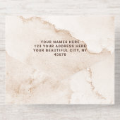 Wasserfarbene Blätter Rustikale Elegante Hochzeit All-in-One-Einladung (Rückseite)