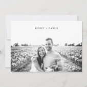 Wasserfarbene Blätter Save the Date Karte (Rückseite)