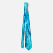 Wasserfarbene blaue Maßanfertigung Krawatte (Rückseite)