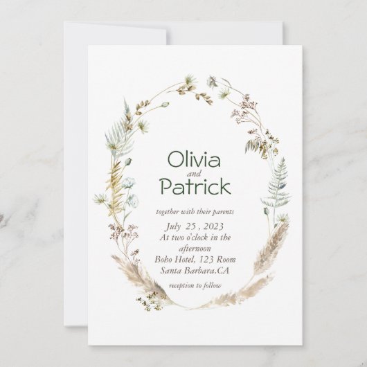 Wasserfarbene Blume (Vorderseite)