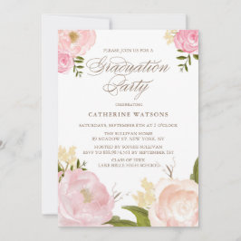 Wasserfarbene Blume Abschluss Einladung