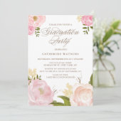 Wasserfarbene Blume Abschluss Einladung (Stehend Vorderseite)