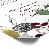 WASSERFARBENE BLUME, ALPHABETISCH POSTER (Ecke)