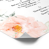 WASSERFARBENE BLUME, ALPHABETISCH POSTER (Ecke)