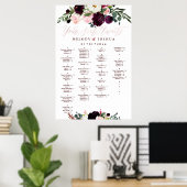 WASSERFARBENE BLUME, ALPHABETISCH POSTER (Heimbüro)