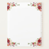 Wasserfarbene Blume Blumen Brautparty Planer (Rückseite)