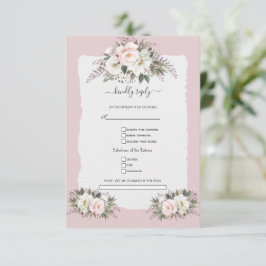 Wasserfarbene Blume Blütenhochzeit RSVP Karte