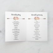 Wasserfarbene Blume Bohemisch Elegante Wedidng Boh Programm (Innenseite)