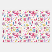 Wasserfarbene Blume Botanisch Geschenkpapier Set (Vorderseite 3)