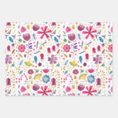 Wasserfarbene Blume Botanisch Geschenkpapier Set (Vorderseite 2)