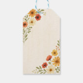 Wasserfarbene Blume Botanische Hochzeit danke Geschenkanhänger (Rückseite)