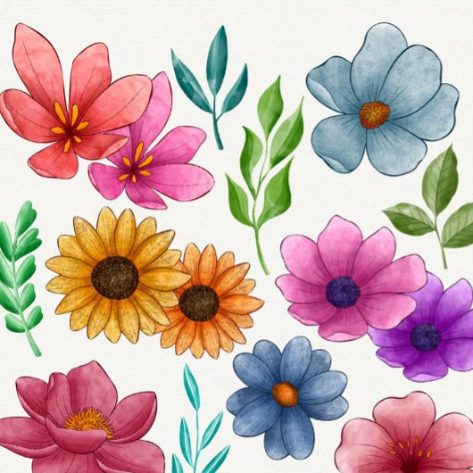 Wasserfarbene Blume Flip Flops Badesandalen