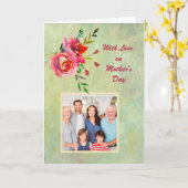 Wasserfarbene Blume FOTO Eleganter Muttertag Karte (Gelbe Blume)