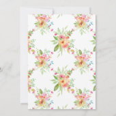 Wasserfarbene Blume Geometrische Hochzeitseröffnun Einladung (Rückseite)