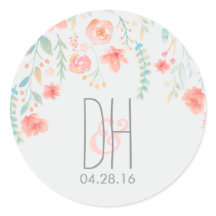 Wasserfarbene Blume Romantische Hochzeit