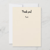 Wasserfarbene Blume Romantischer Marmor Dankeskarte (Rückseite)