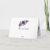 Wasserfarbene Blume Romantischer Marmor Karte (Rückseite)
