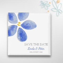 Wasserfarbene Blume Save the Date Hochzeitsmagnet Magnet