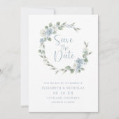 Wasserfarbene Blumen Elegante Hochzeit Save The Date (Vorderseite)