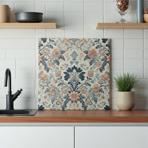 Wasserfarbene Blumen Elegantes Frühjahrsdesign Fliese